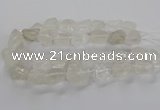 CNG3421 15.5 inches 15*20mm - 20*30mm nuggets white crystal beads