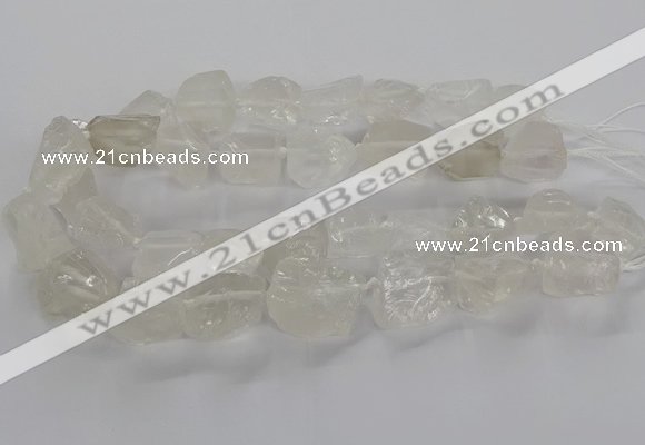 CNG3421 15.5 inches 15*20mm - 20*30mm nuggets white crystal beads