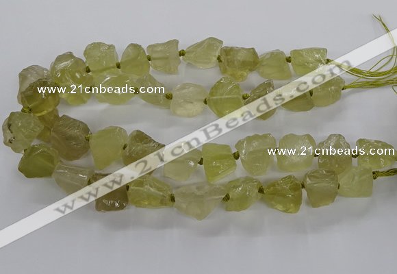 CNG3425 15.5 inches 15*20mm - 20*30mm nuggets lemon quartz beads