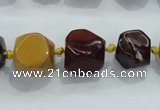 CNG343 15.5 inches 8*10mm - 15*18mm faceted nuggets mookaite jasper beads