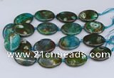 CNG3453 15.5 inches 30*40mm oval dragon veins agate beads