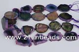 CNG3456 15.5 inches 20*30mm - 30*40mm freeform agate beads