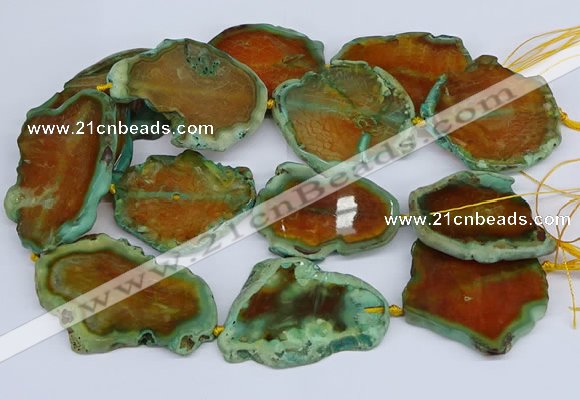 CNG3460 15.5 inches 35*40mm - 45*55mm freeform agate beads