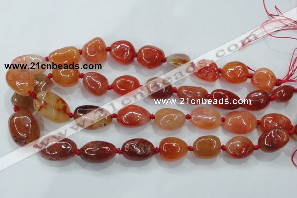 CNG347 15.5 inches 12*16mm - 20*28mm nuggets agate gemstone beads