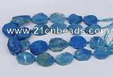 CNG3486 30*35mm - 35*45mm freeform chrysanthemum agate beads