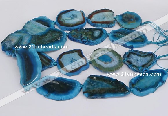 CNG3490 15.5 inches 35*40mm - 45*55mm freeform agate beads