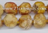 CNG3500 15.5 inches 12mm - 14mm faceted nuggets agate beads