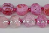 CNG3501 15.5 inches 12mm - 14mm faceted nuggets agate beads