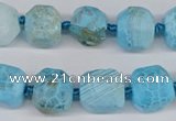 CNG3502 15.5 inches 12mm - 14mm faceted nuggets agate beads