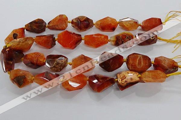 CNG3508 15.5 inches 15*20mm - 18*25mm faceted nuggets agate beads