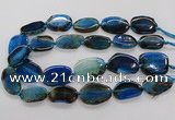 CNG3516 15.5 inches 20*25mm - 25*35mm freeform agate slab beads