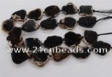 CNG3518 15.5 inches 20*25mm - 25*35mm freeform agate slab beads