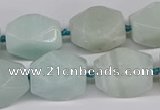 CNG3525 15.5 inches 13*18mm - 15*20mm faceted nuggets amazonite beads