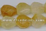 CNG3531 15.5 inches 12*16mm - 13*18mm faceted nuggets citrine beads