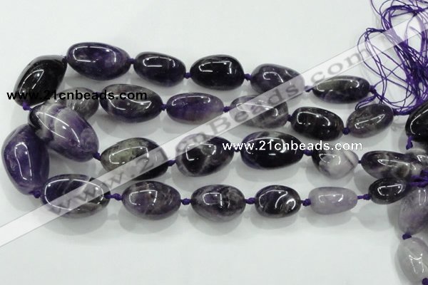 CNG354 15.5 inches 15*20mm - 25*35mm nuggets amethyst beads