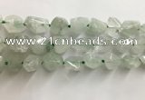 CNG3540 15.5 inches 8*12mm - 10*14mm nuggets green quartz beads