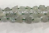 CNG3546 15*20mm - 20*25mm nuggets plated rough white crystal beads