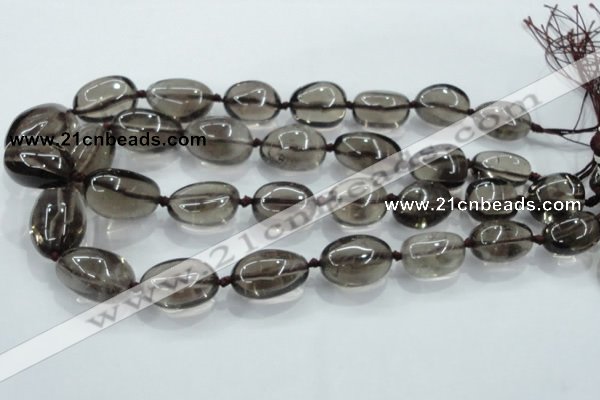 CNG355 15.5 inches 15*20mm - 25*30mm nuggets smoky quartz beads