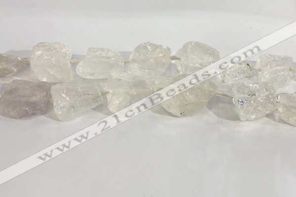 CNG3558 15.5 inches 18*20mm - 25*30mm nuggets rough white crystal beads