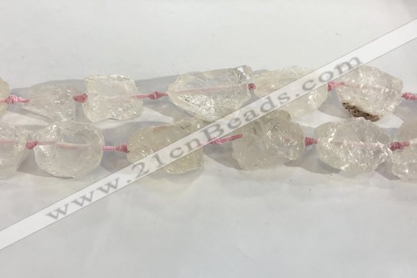 CNG3559 15.5 inches 18*20mm - 25*30mm nuggets rough rose quartz beads