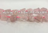 CNG3560 15.5 inches 18*20mm - 25*30mm nuggets rough rose quartz beads