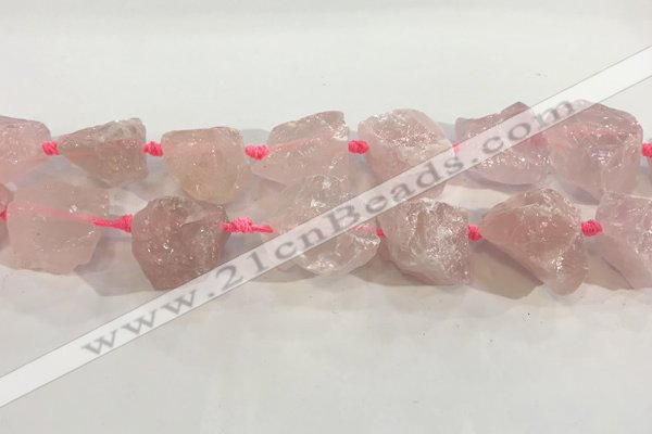 CNG3560 15.5 inches 18*20mm - 25*30mm nuggets rough rose quartz beads