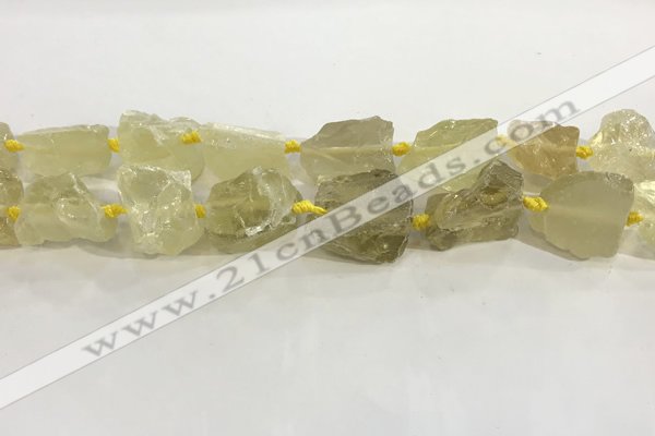 CNG3562 15.5 inches 18*20mm - 25*30mm nuggets rough lemon quartz beads