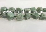 CNG3565 18*20mm - 25*30mm nuggets rough green aventurine beads