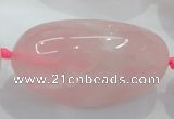 CNG358 15.5 inches 25*40mm - 40*60mm nuggets rose quartz beads