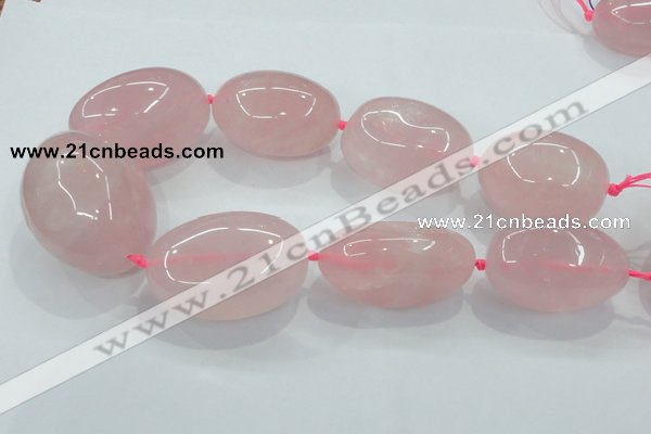 CNG358 15.5 inches 25*40mm - 40*60mm nuggets rose quartz beads