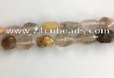 CNG3584 15*25mm - 20*35mm faceted nuggets mixed rutilated quartz beads