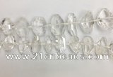 CNG3594 15*25mm - 25*35mm faceted nuggets white crystal beads