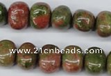 CNG36 15.5 inches 11*15mm nuggets unakite gemstone beads