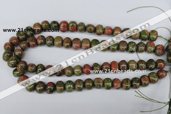 CNG36 15.5 inches 11*15mm nuggets unakite gemstone beads