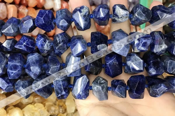 CNG3612 15.5 inches 13*20mm - 15*24mm faceted nuggets sodalite beads