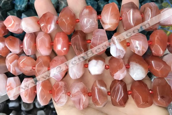 CNG3613 15.5 inches 13*20mm - 15*24mm faceted nuggets red agate beads