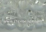 CNG365 15.5 inches 10*20mm faceted nuggets white crystal beads