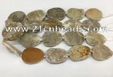 CNG3654 15.5 inches 25*32mm - 28*38mm freeform druzy agate beads
