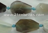 CNG375 15.5 inches 15*20mm – 20*35mm faceted nuggets agate beads