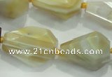 CNG377 15.5 inches 15*20mm – 25*30mm faceted nuggets agate beads