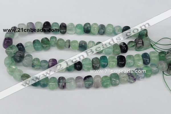 CNG39 15.5 inches 11*15mm nuggets fluorite gemstone beads