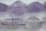 CNG390 15.5 inches 13*15mm – 16*23mm faceted nuggets lavender amethyst bead