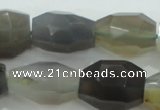 CNG394 15.5 inches 16*26mm faceted nuggets grey agate beads