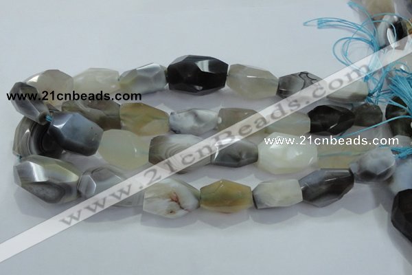 CNG395 15.5 inches 15*25mm – 22*30mm faceted nuggets agate beads