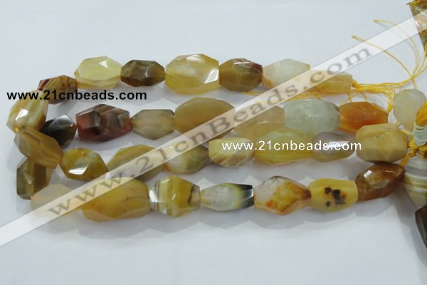 CNG396 15.5 inches 15*25mm – 22*30mm faceted nuggets agate beads