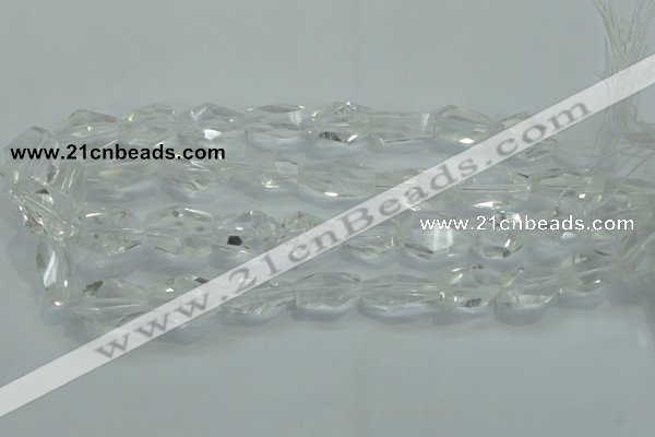 CNG402 15.5 inches 15*20mm faceted nuggets white crystal beads