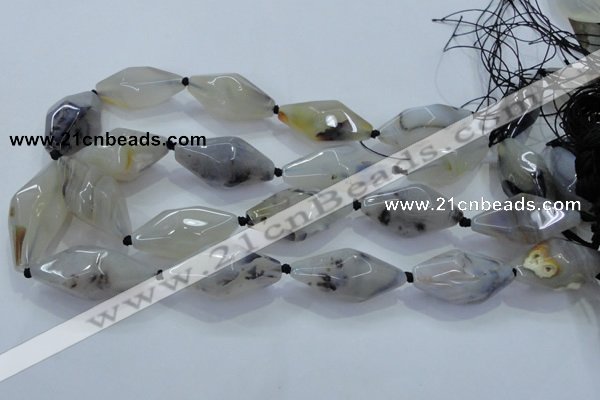 CNG411 15.5 inches 15*30mm - 20*40mm nuggets agate gemstone beads