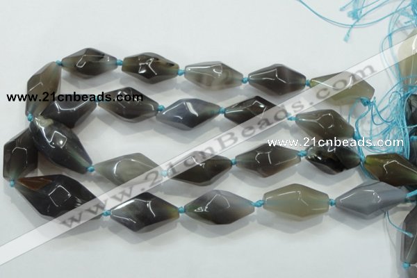 CNG412 15.5 inches 15*20mm - 18*35mm nuggets grey agate gemstone beads