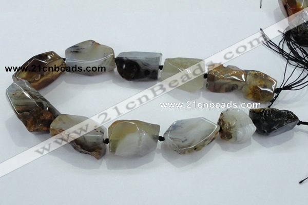 CNG413 15.5 inches 18*20mm - 25*35mm nuggets agate gemstone beads