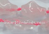 CNG422 15.5 inches 15*20mm - 22*34mm nuggets rose quartz beads